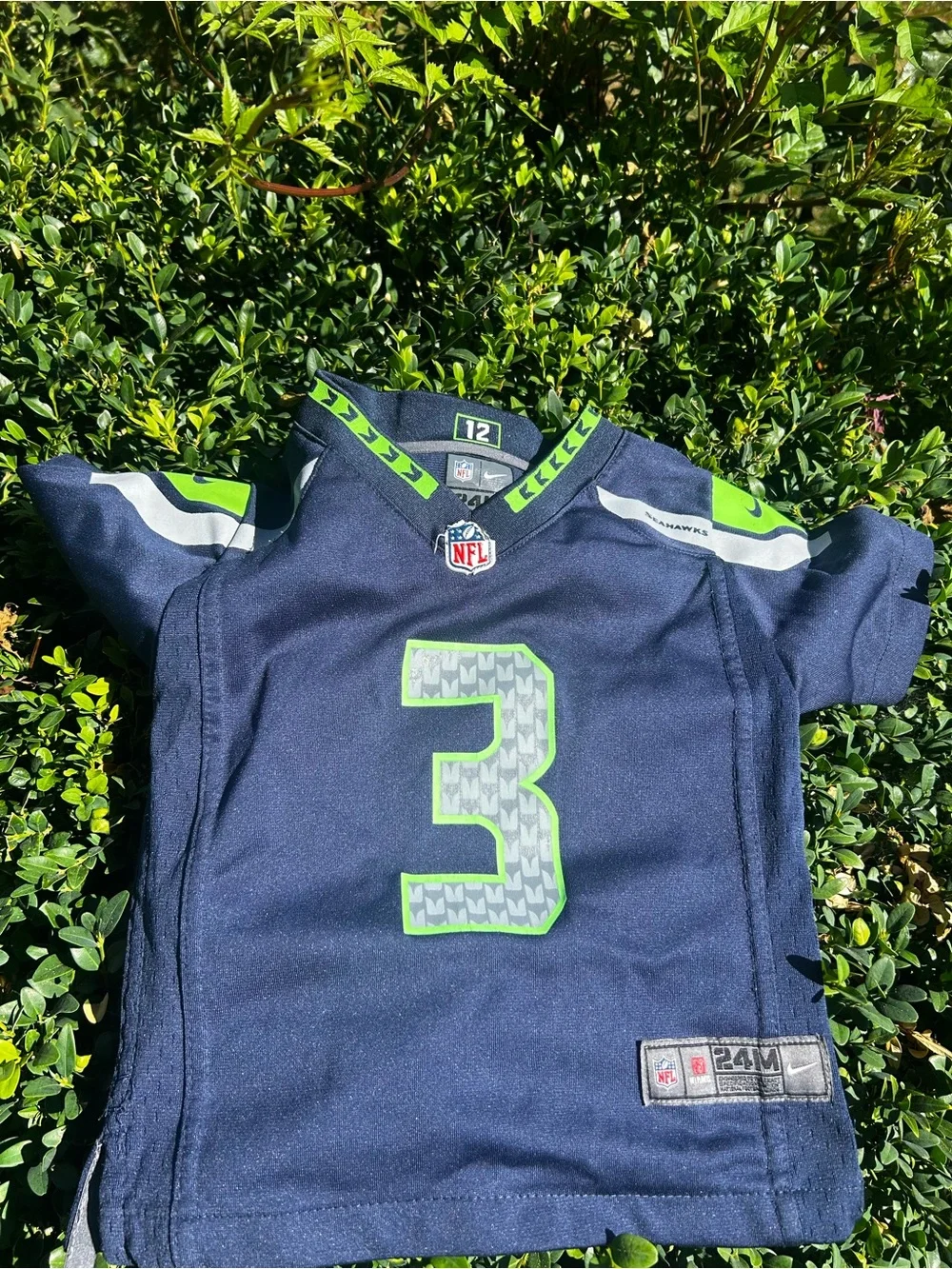 NFL Seattle Seahawks #3 Baby Boy’s Navy & Green Jersey Size 24M